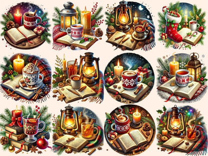 Cozy Christmas Night Clipart Christmas Clipart - Wonders Artist