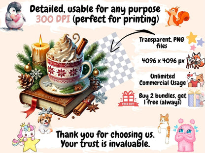 Cozy Christmas Night Clipart Christmas Clipart - Wonders Artist