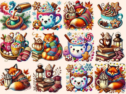 Cozy Cocoa Clipart christmas drink png cocoa clipart cocoa mug clipart - WondersArtist