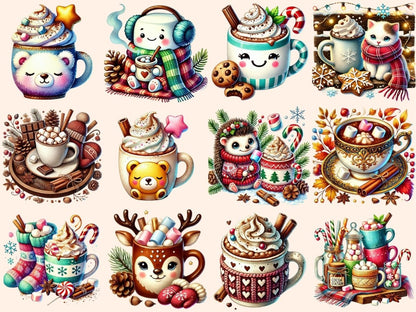 Cozy Cocoa Clipart christmas drink png cocoa clipart cocoa mug clipart - WondersArtist