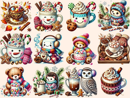 Cozy Cocoa Clipart christmas drink png cocoa clipart cocoa mug clipart - WondersArtist