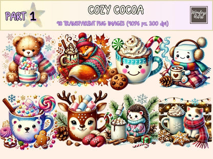 Cozy Cocoa Clipart christmas drink png cocoa clipart cocoa mug clipart - WondersArtist