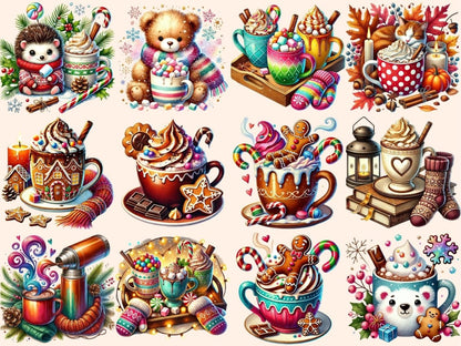 Cozy Cocoa Clipart christmas drink png cocoa clipart cocoa mug clipart - WondersArtist