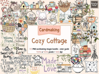 Cozy Cottage Cardmaking Clipart cardmaking clipart - Wonders Artist