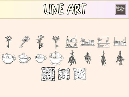 Cozy Cottage Cardmaking Clipart cardmaking clipart - Wonders Artist