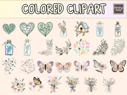 Cozy Florals Cardmaking Clipart cardmaking clipart - Wonders Artist
