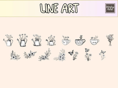 Cozy Florals Cardmaking Clipart cardmaking clipart - Wonders Artist