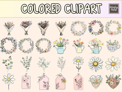 Cozy Florals Cardmaking Clipart cardmaking clipart - Wonders Artist