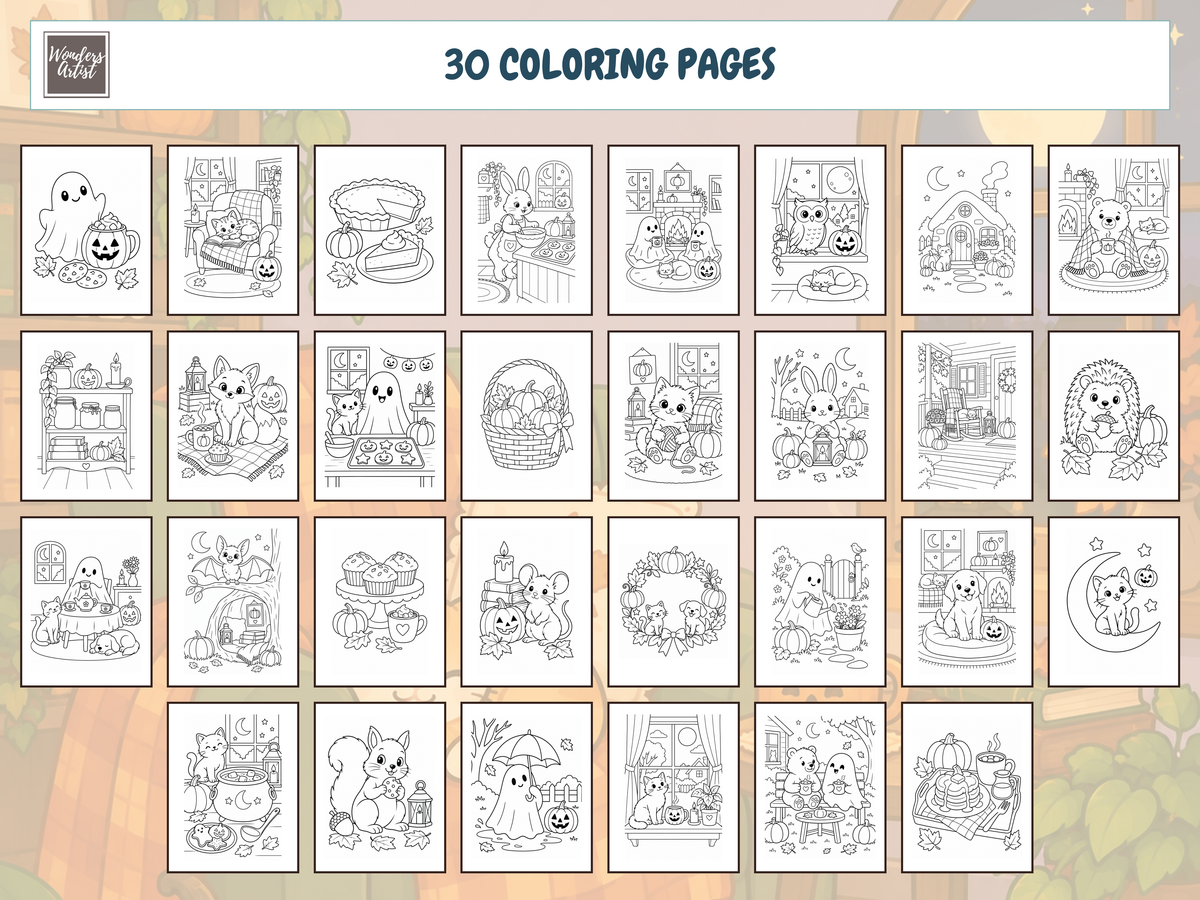 Cozy Halloween Coloring Book — preview 2