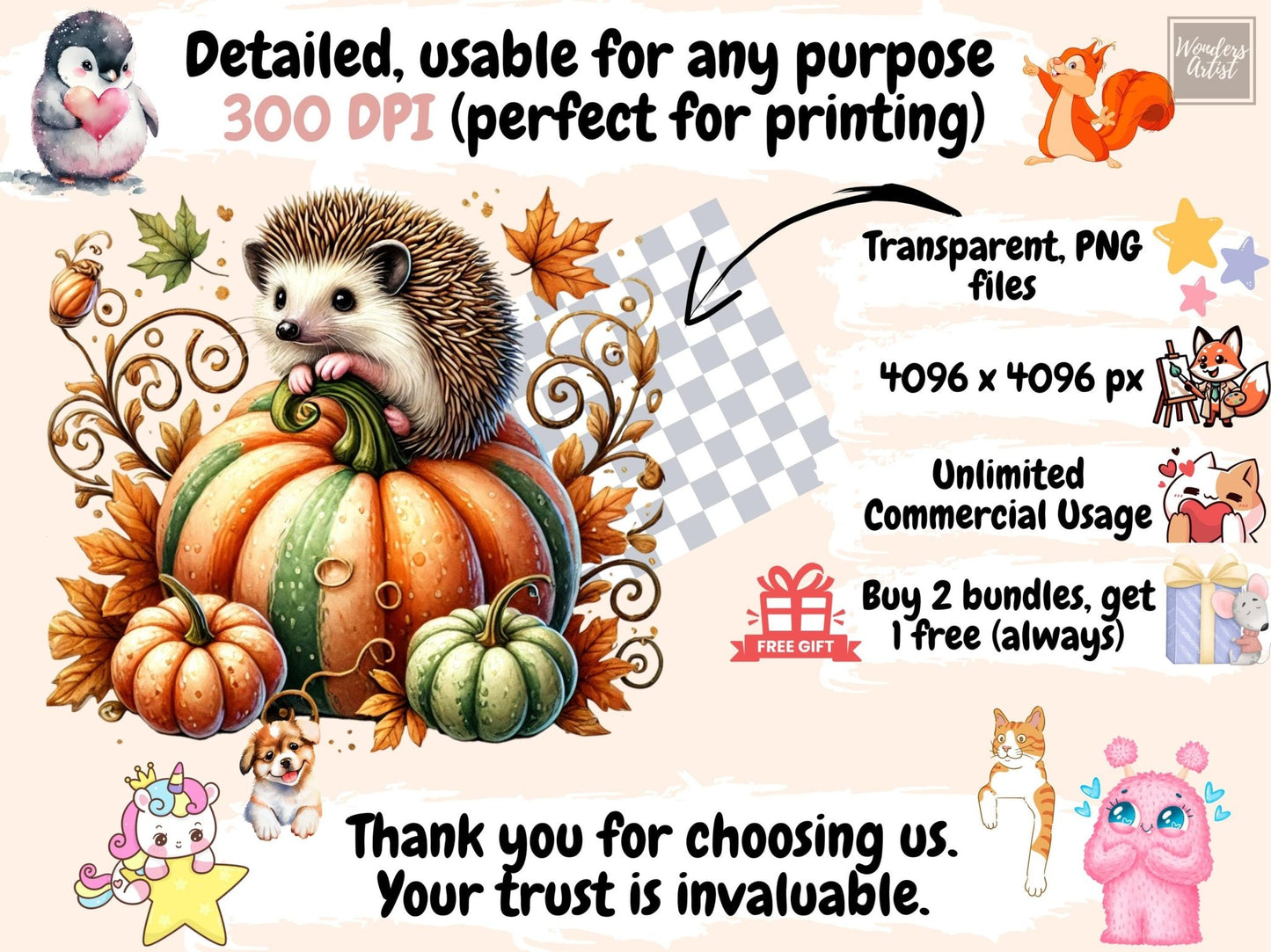 Cozy Hedgehogs Clipart - High - Quality Instant Digital Download for Creative Projects