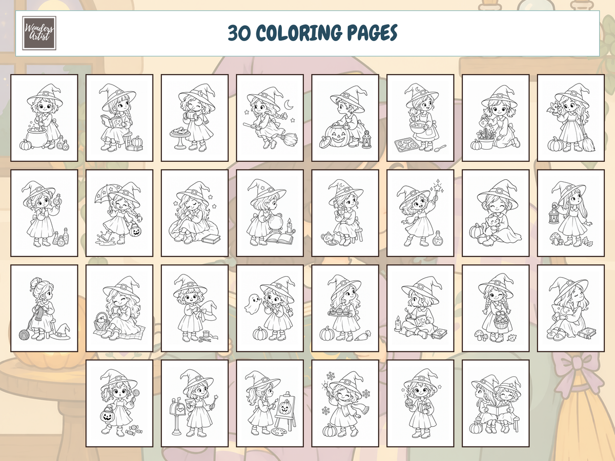 Cozy Little Witches Coloring Book — preview 2