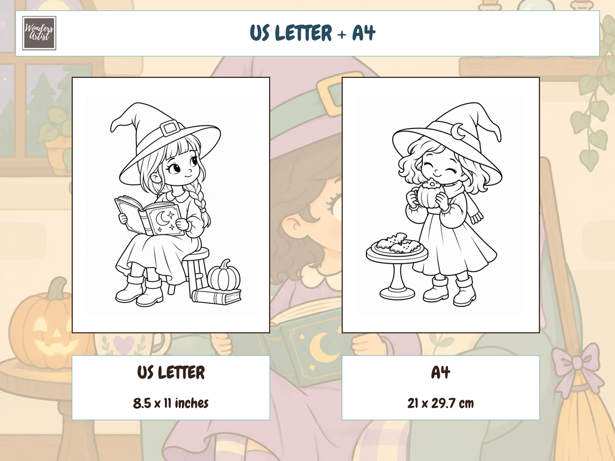 Cozy Little Witches Coloring Book — preview 4