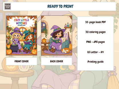 Cozy Little Witches Coloring Book — preview 5
