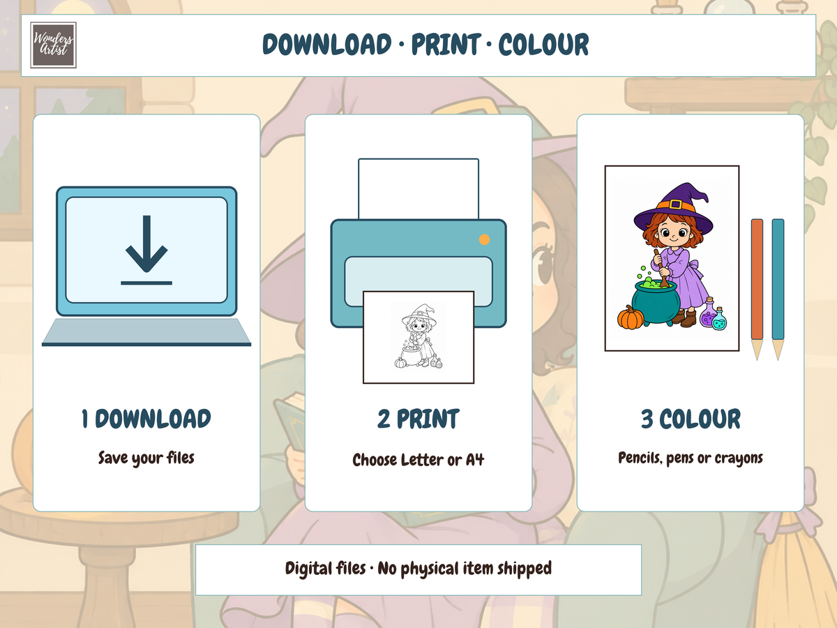 Cozy Little Witches Coloring Book — preview 6