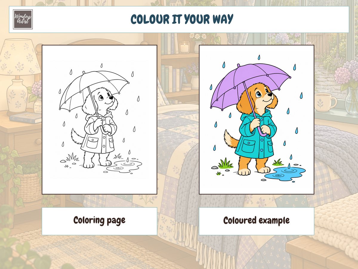 Cozy Rainy Days Coloring Book — preview 3