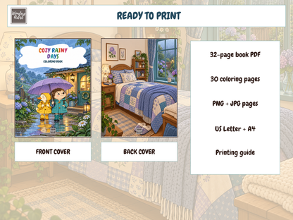 Cozy Rainy Days Coloring Book — preview 5