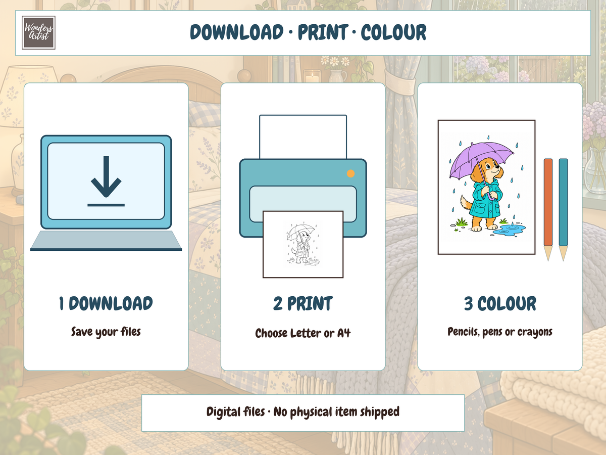 Cozy Rainy Days Coloring Book — preview 6