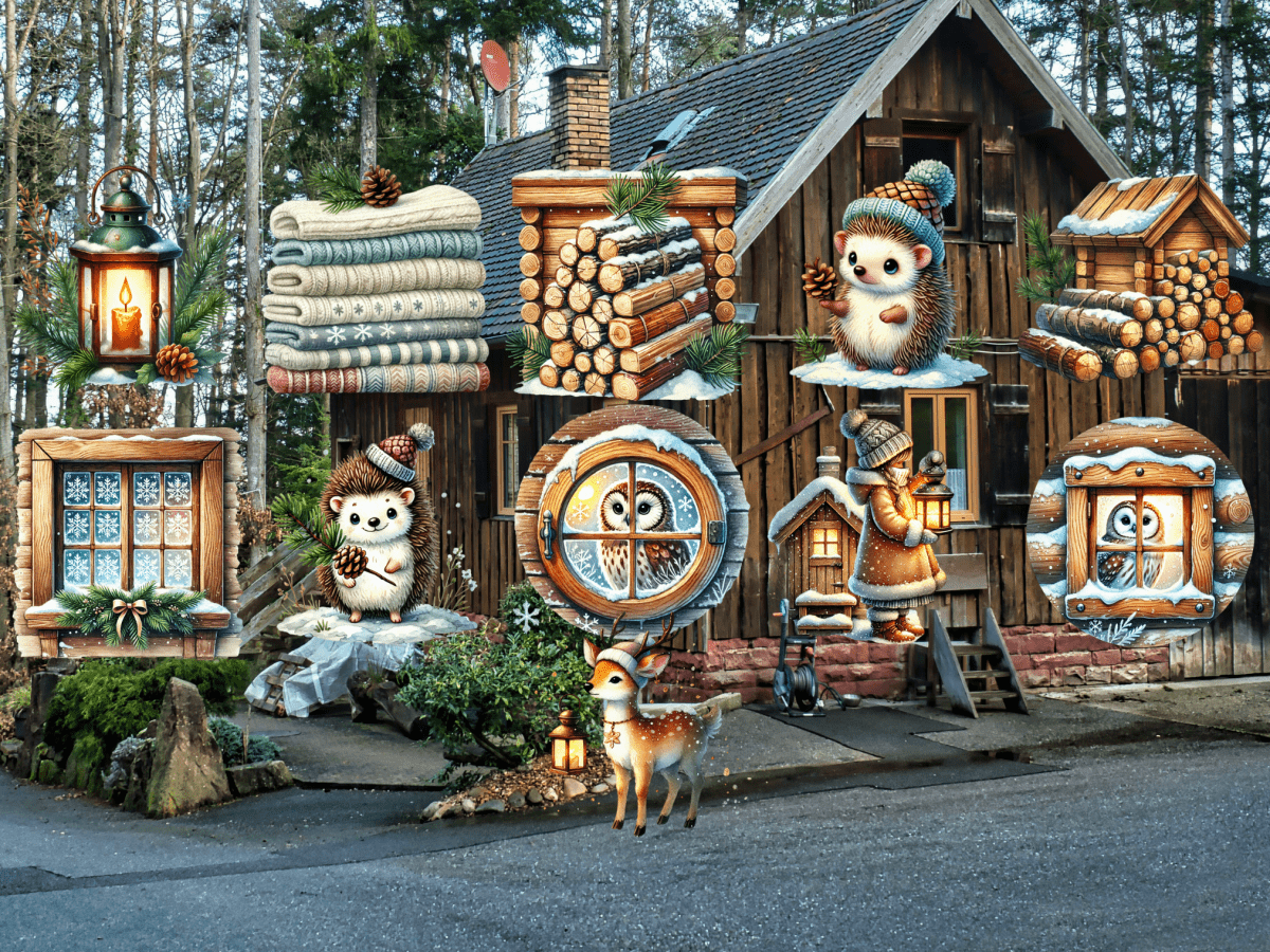 Cozy Winter Cabin Clipart (LIMITED EDITION) image 4