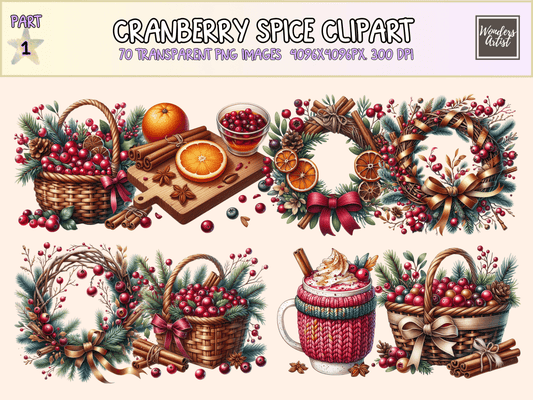 Cranberry Spice Clipart All Bundles Clipart Line Art - WondersArtist