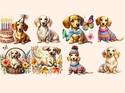 Cream Dachshunds Clipart Cream Dachshunds - Wonders Artist