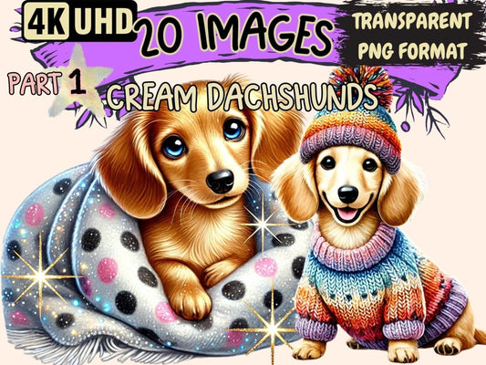 Cream Dachshunds Clipart Cream Dachshunds - Wonders Artist