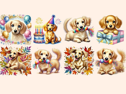 Cream Dachshunds (P2) Clipart beige dachshund png - Wonders Artist