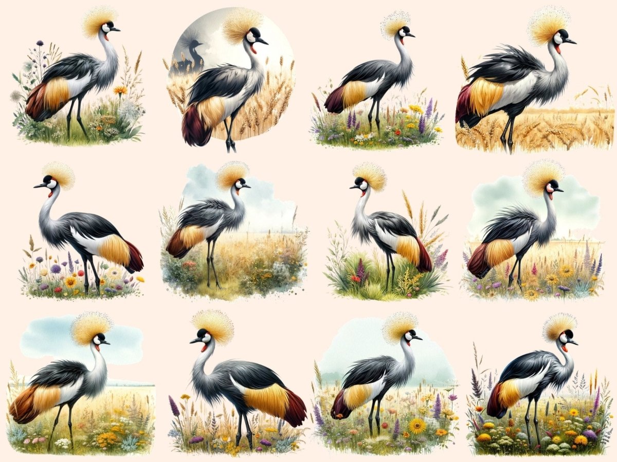 Crowned Cranes Clipart crane clipart - Wonders Artist