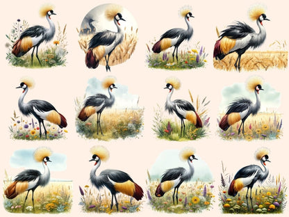 Crowned Cranes Clipart crane clipart - Wonders Artist