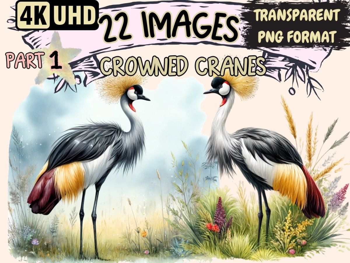Crowned Cranes Clipart crane clipart - Wonders Artist