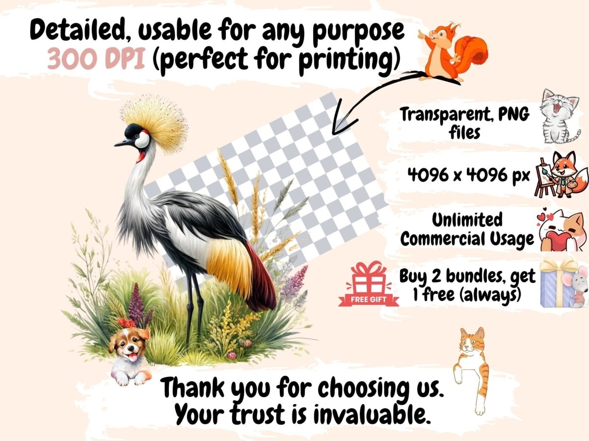 Crowned Cranes Clipart crane clipart - Wonders Artist