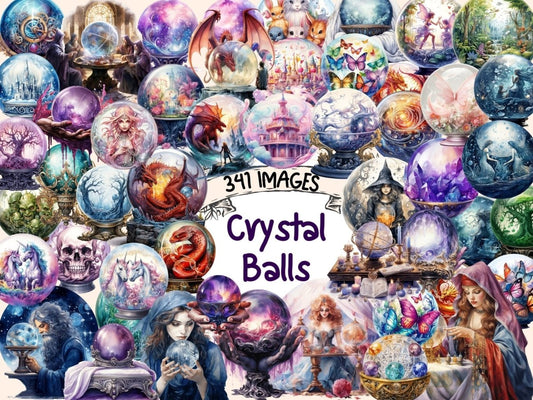 Crystal Balls Watercolor Clipart crystal ball clipart - Wonders Artist