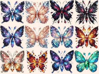Crystal Butterflies Clipart butterfly clipart - Wonders Artist