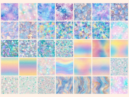 Crystal Gleam Seamless Digital Paper Crystal Gleam Paper - Wonders Artist