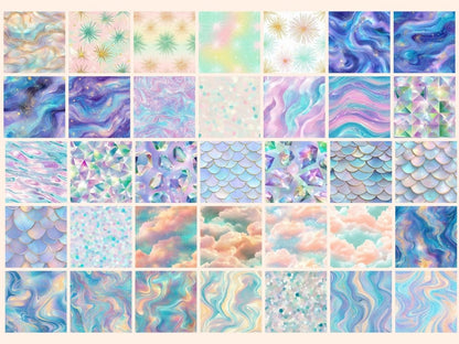 Crystal Gleam Seamless Digital Paper Crystal Gleam Paper - Wonders Artist