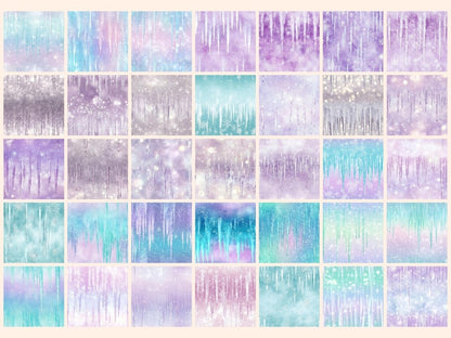 Crystal Icicles Seamless Digital Paper Crystal Ice Design - Wonders Artist