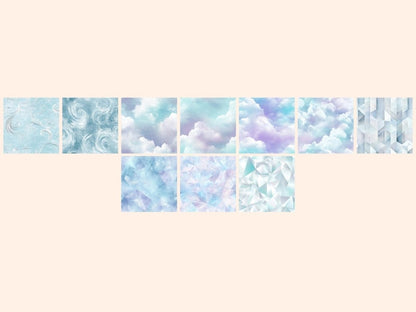 Crystal Skies Seamless Digital Paper Celestial Paper - Wonders Artist