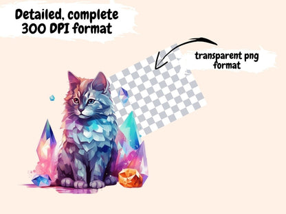 Crystals Watercolor Clipart boho crystals - Wonders Artist