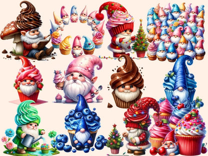 Cupcake Gnomes Clipart cupcake clipart - Wonders Artist