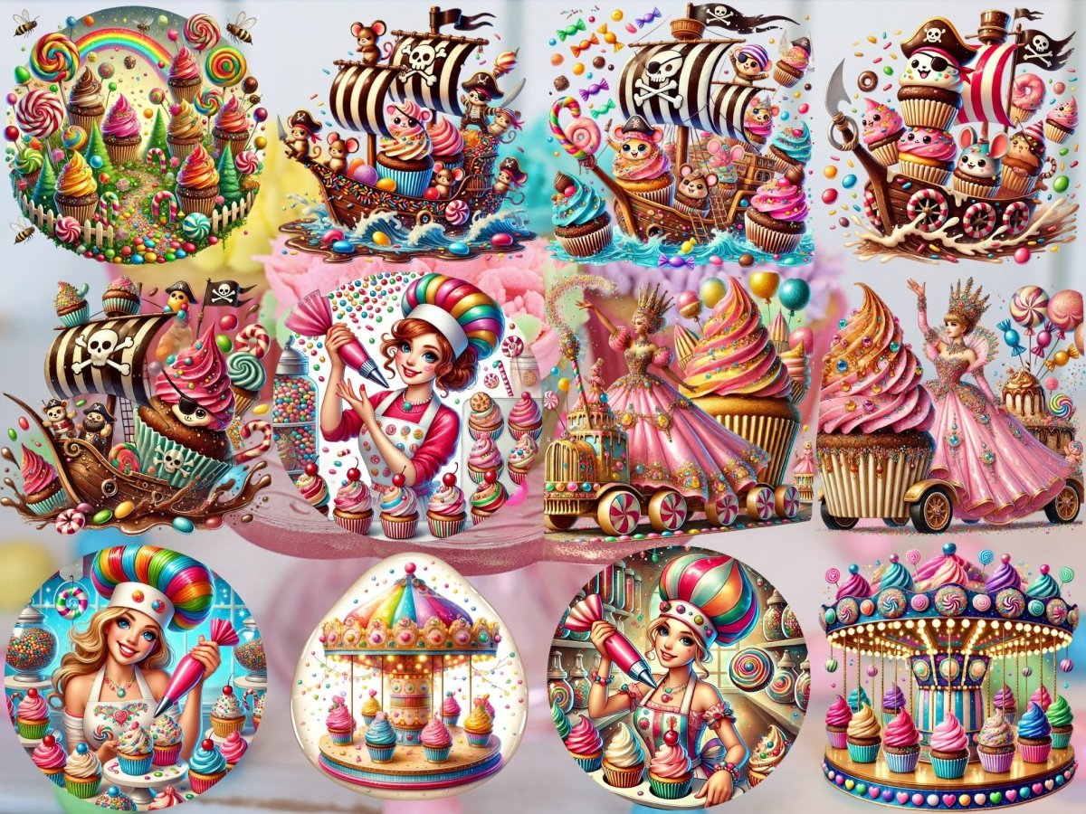 カップケーキワンダーランドクリップアート（限定版） image 3