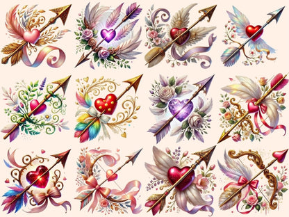 Cupid's Arrows Clipart Cupid Arrow Graphics - Wonders Artist