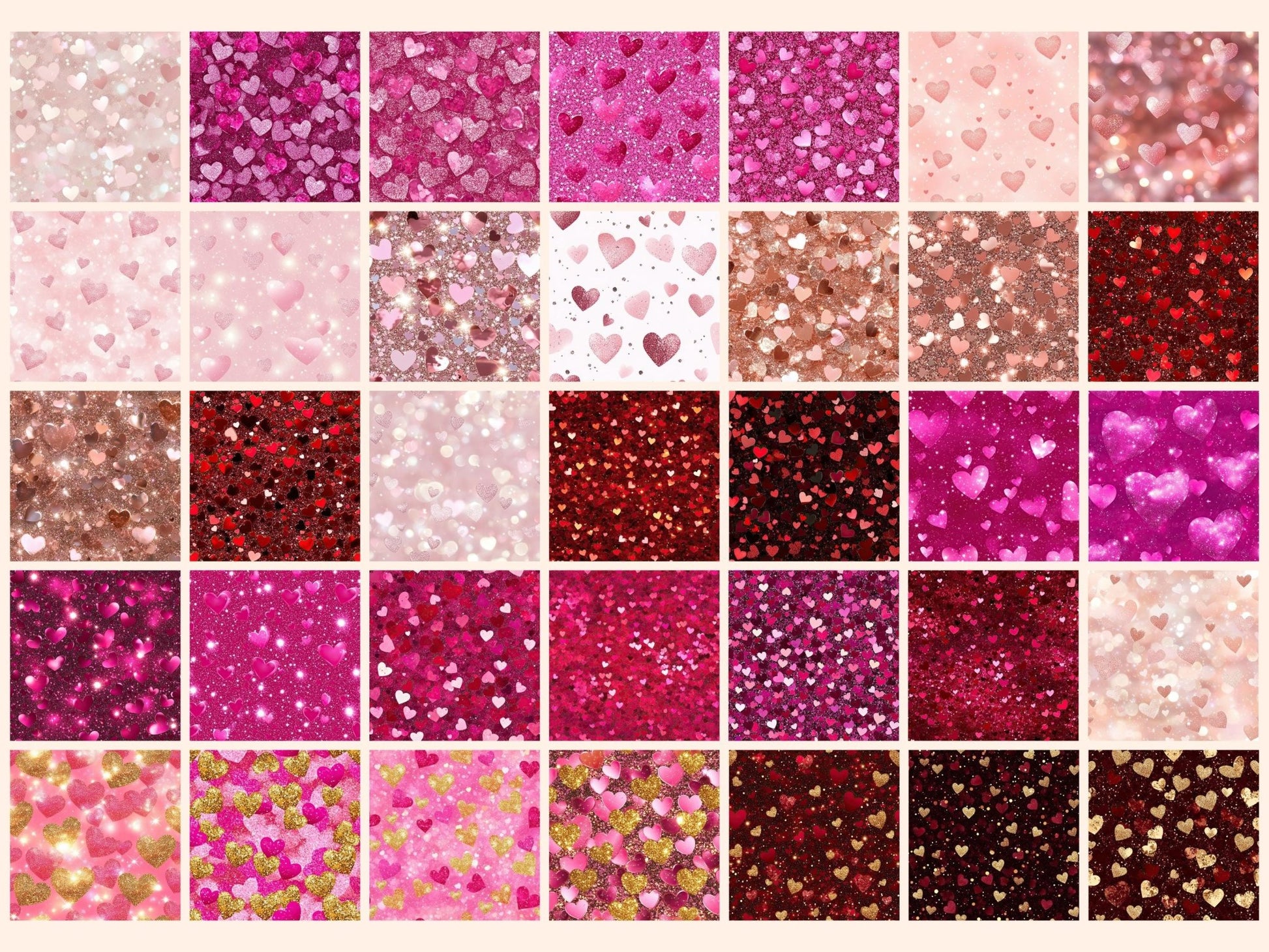 Cupid's Glitter Seamless Digital Paper - High - Quality Instant Digital Download for Creative Projects