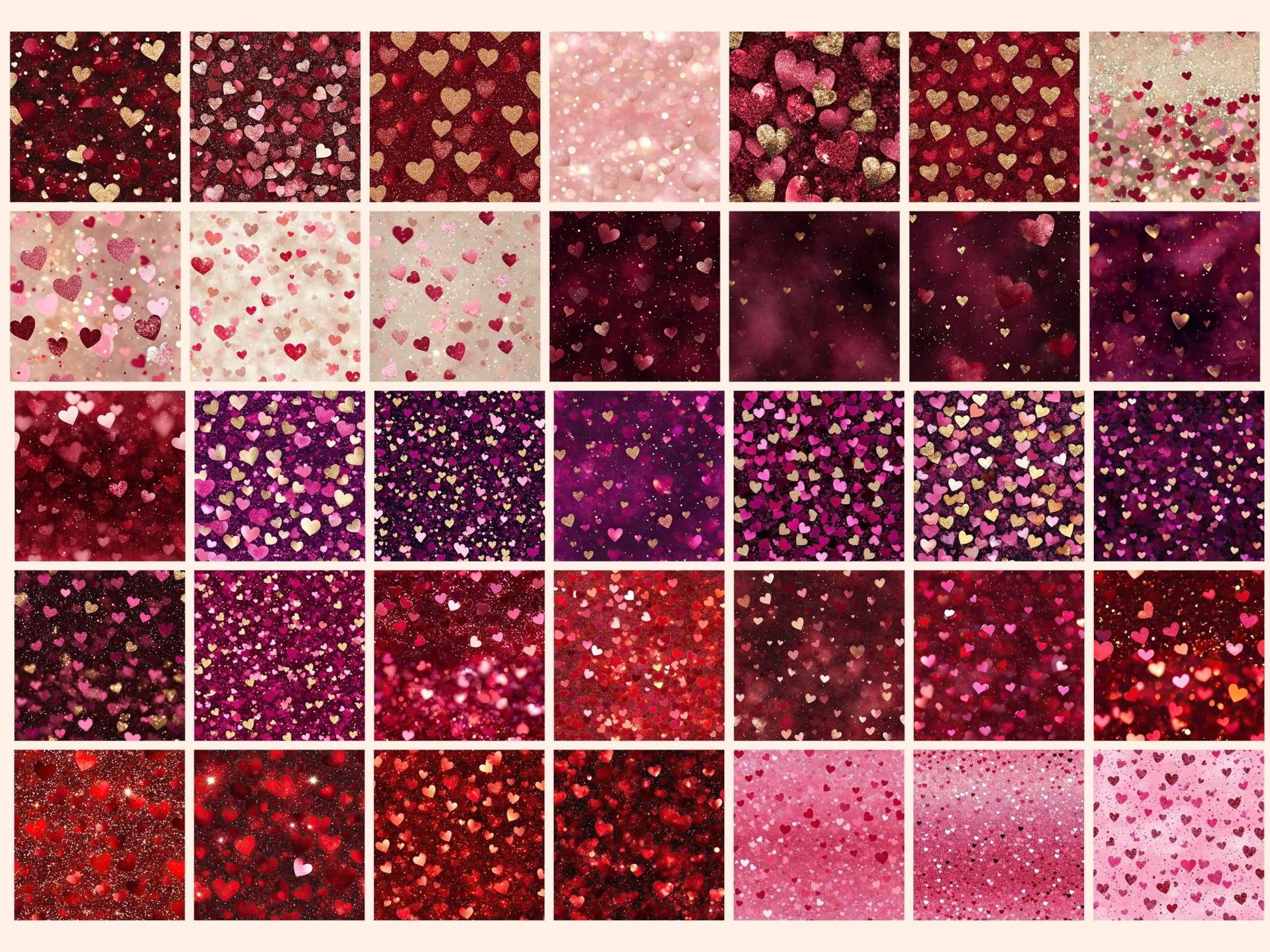 Cupid's Glitter Seamless Digital Paper - High - Quality Instant Digital Download for Creative Projects