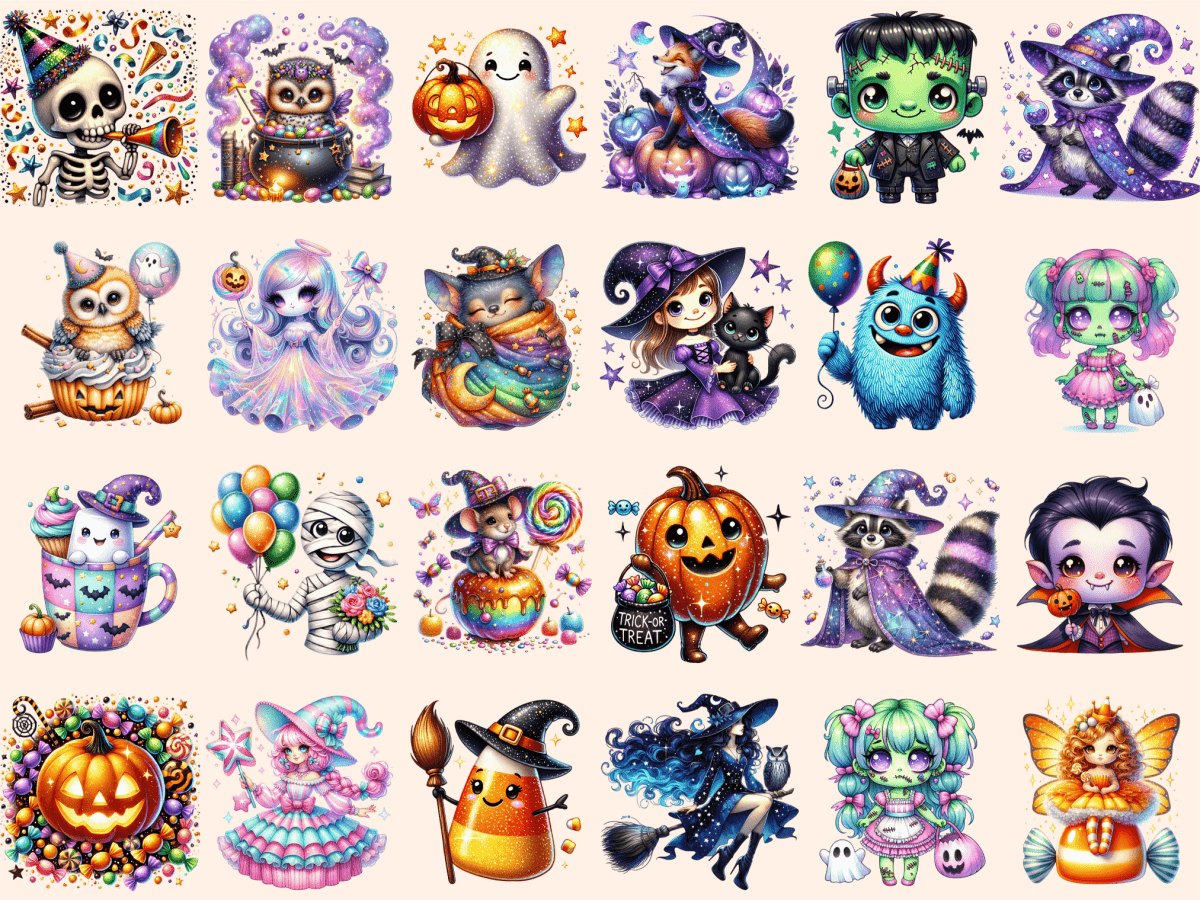 Cute Halloween (P2) Clipart Adorable Halloween autopost Cute Bat Clipart - WondersArtist