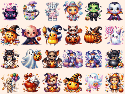 Cute Halloween (P2) Clipart Adorable Halloween autopost Cute Bat Clipart - WondersArtist