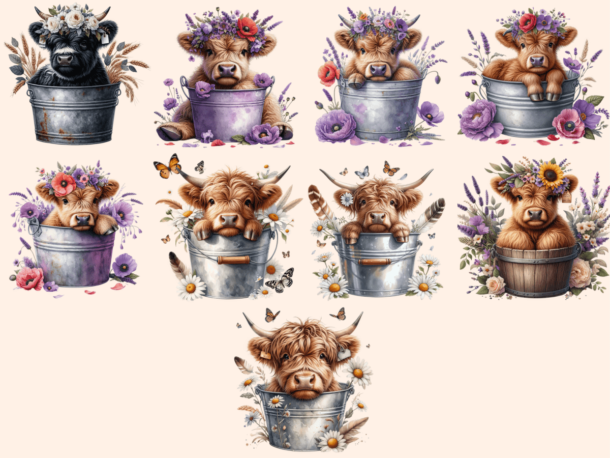 Cute Highland Cows Clipart adorable cow clipart autopost baby cow clipart - WondersArtist