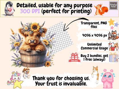 Cute Highland Cows Clipart adorable cow clipart autopost baby cow clipart - WondersArtist