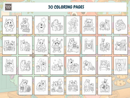 Cute Little Monsters Coloring Book — all 30 coloring pages