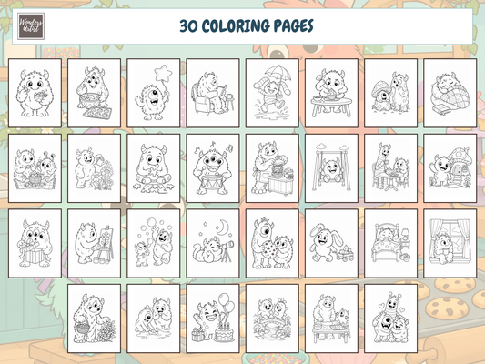 Cute Little Monsters Coloring Book
