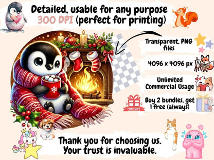 Cute Penguins (P2) Clipart Adorable Penguin Art - Wonders Artist