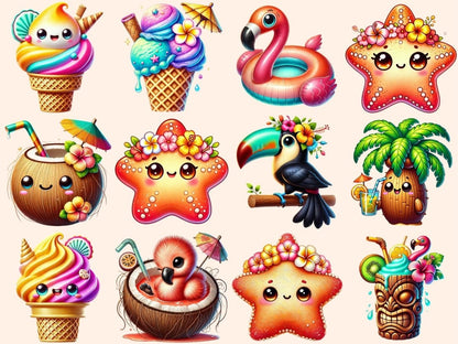 Cute Tropical Summer (P2) Clipart beach clipart png - Wonders Artist